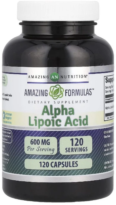 어메이징 뉴트리션 알파리포산 리포산 Acid ALA 600mg 120정, 무향 - 쿠팡