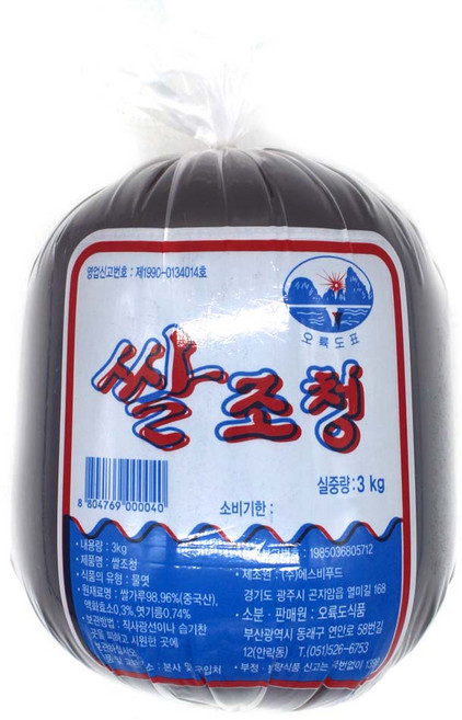 오륙도 쌀엿 3kg (봉지), 1개