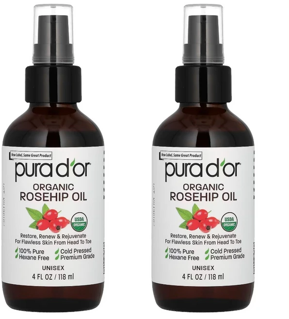 퓨라도르 로즈힙 오일 118ml 2개 피부 오일 - 쿠팡