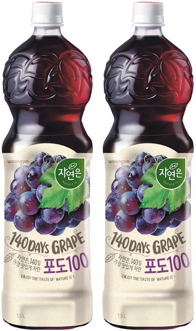 자연은 포도 주스, 1.5L, 2개