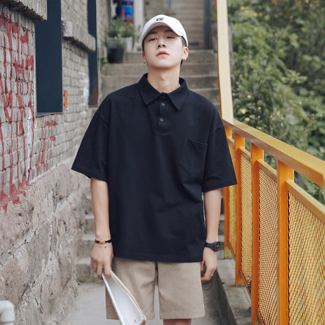 素面短袖POLO衫 網眼翻領POLO衫 純棉商務團體工作服