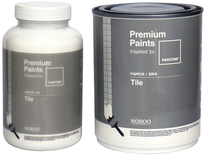 PANTONE Tile 타일페인트 750ml 욕실 주방 타일, 화이트, 1개