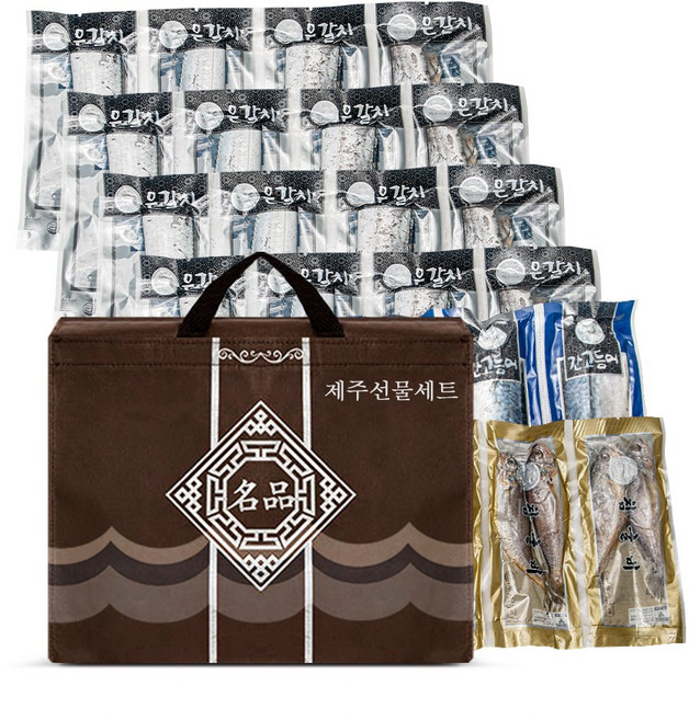 제주도 산지직송 갈치/고등어/굴비 명절 감사 수산물 선물세트, 1세트, 제주1호(220g갈치4미+고등어500g+굴비500g)