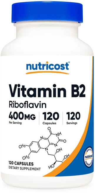 뉴트리코스트 비타민 B2 400mg 120캡슐, 1개, 120정 - 쿠팡