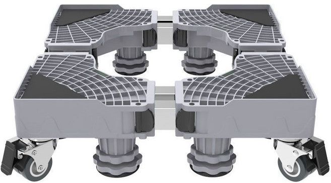 台灣12H出貨 洗衣機冰箱底座, 1個, 加厚款 8管8腳4輪, 可調節通用：超商可發
