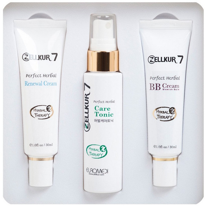 젤쿠어 [40%D.C]홈케어3종set(건성피부용30ml)스킨케어 약초필링 후관리set 케어토닉 비비크림 리뉴얼크림, 1세트