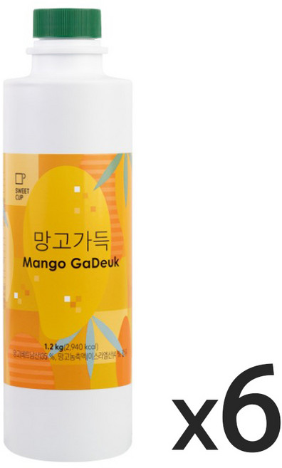 스위트컵 망고가득 농축액, 6개, 1.2kg