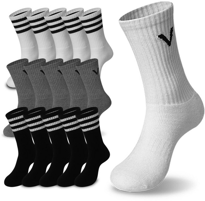 싹스몰 VC 면100 통파일 장목 양말 5켤레 발전체가 두꺼운 남성 등산 스포츠 양말