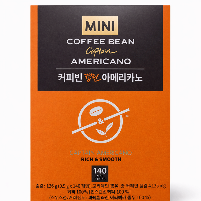 커피빈 아메리카노 미니 140입 코스트코, 900mg, 140개입, 1개