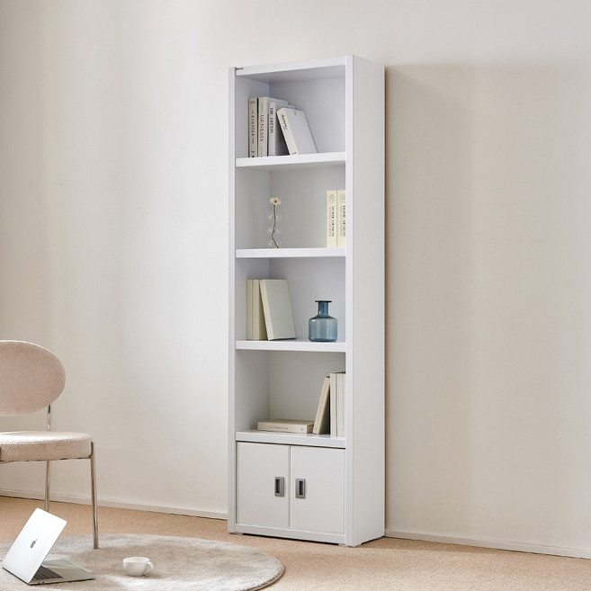 동서가구 피츠 엘 36T 600 5단 수납 책장 책꽂이 수납장 DF918077, 올화이트