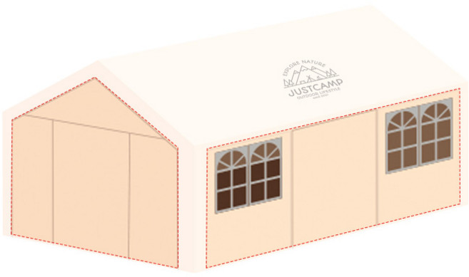 저스트캠프 캐노피천막 코스트코 천막 호환 사이드천막 단품, 3x6m B형