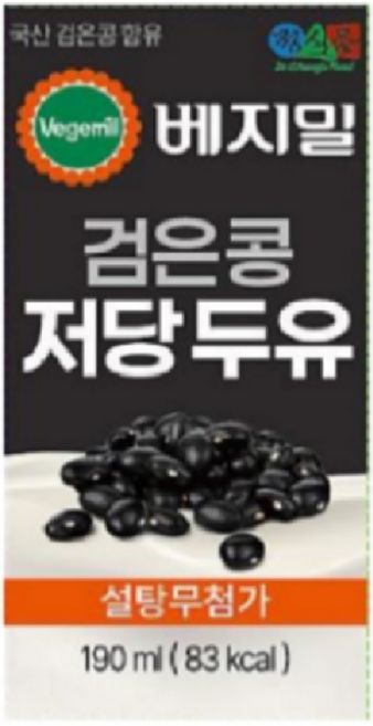 베지밀 검은콩 저당두유 190ml 24개