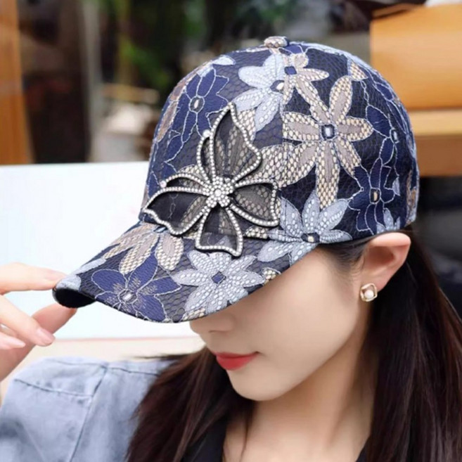 [엠에스] MS25014 레이스 나비 볼캡/여성모자/큐빅모자/캡모자/야구모자/여름모자/멋내기모자/버킷햇