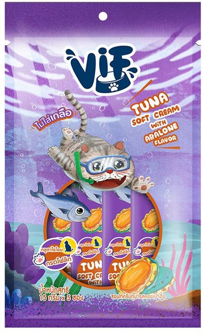 VIF 비프 소프트크림 고양이간식-유통기한 2026/9월, 75g, 1개, M1 전복맛 참치