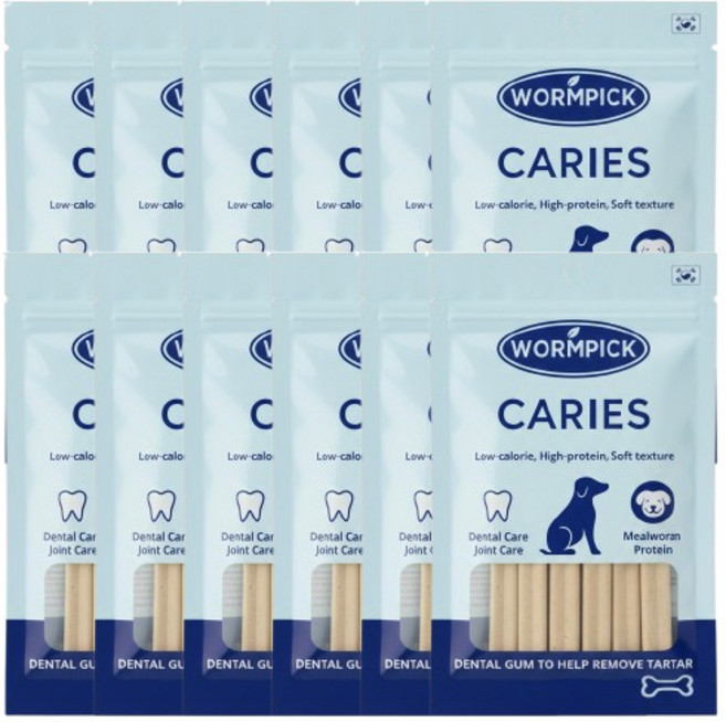 JH 카리에스 먹는 치약껌 6개입 껌, 웜픽 카리에스, 95g, 12개