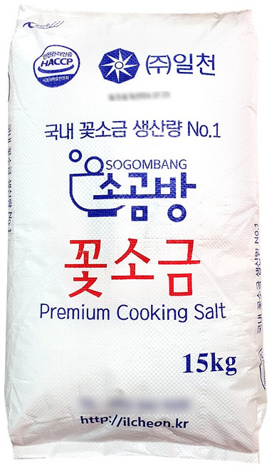 일천 소곰방 꽃소금 15kg 깨끗한 식용 소금 가공소금 도매, 1개