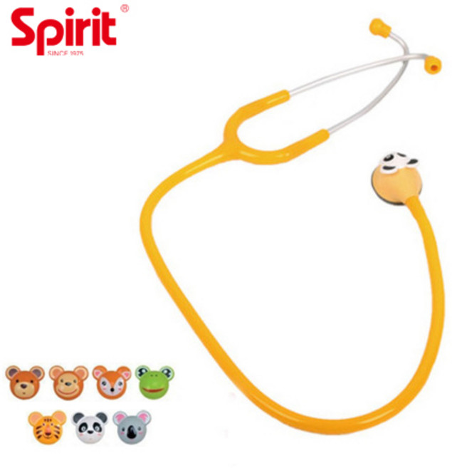 Spirit CK-F606PF 소아과용 캐릭터 청진기 노랑, 1개