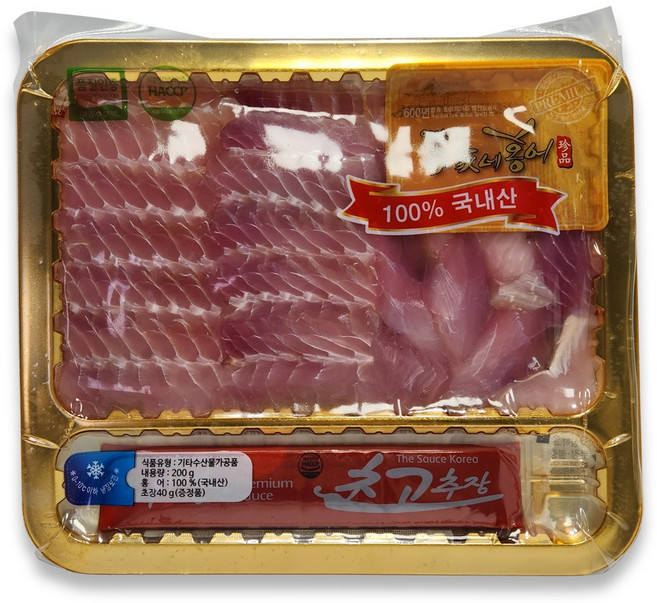 [나주수산] 영산포이가네홍어 모둠200g 진공 국산 중간삭힘, 1개, 200g