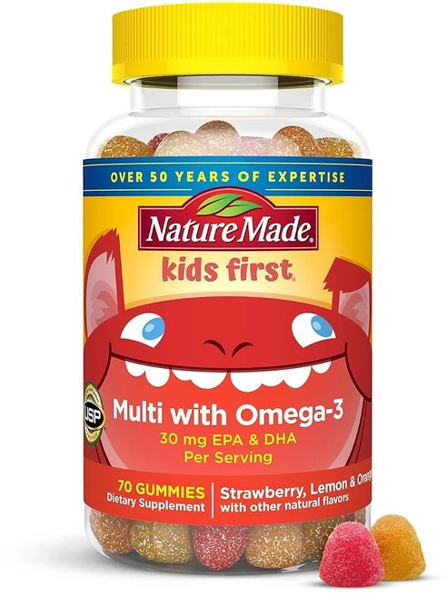 Nature Made 키즈 퍼스트 멀티비타민 젤리 70개입 오메가3 함유, Nature Made 키즈 퍼스트 멀티비타민 젤리 70, 1개 - 쿠팡