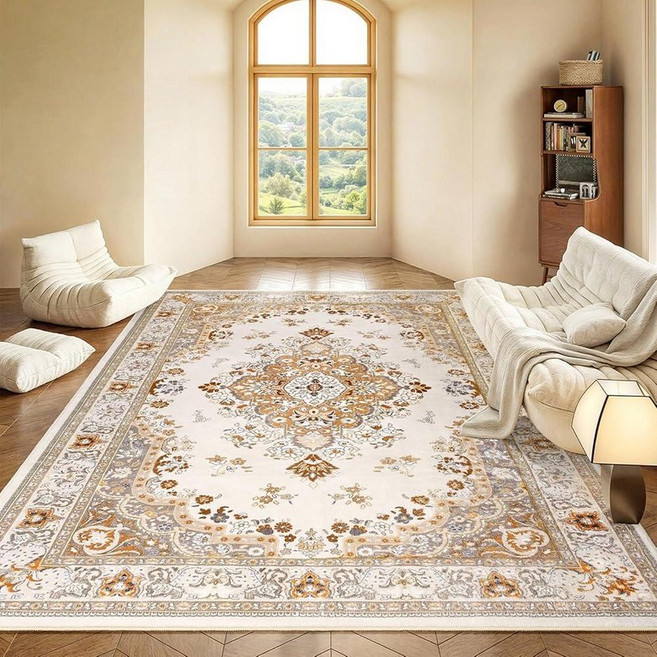HOMORE Vintage Runner Rug-2x4 Hallway Rug for Entryway Non Slip Washable Bedroom Faux Wool Low Pil