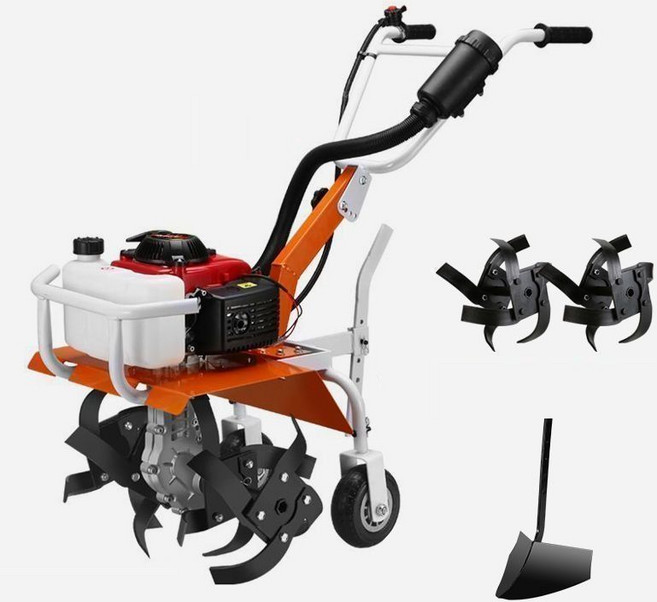 늘다온 4행정 소형 미니 관리기 로터리 경운기 농업용 텃밭 트랙터, 4행정 일반형+경운 휠+쟁기 헤드, 1개