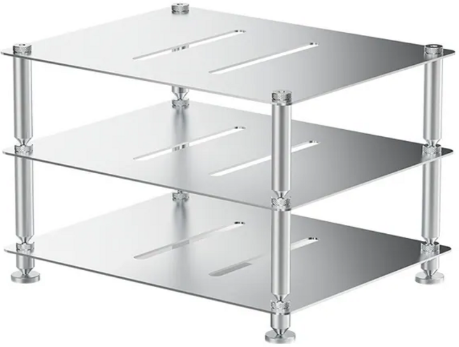 Modular Racking 模組化 Hi-Fi 音響層架, 銀色, 3層