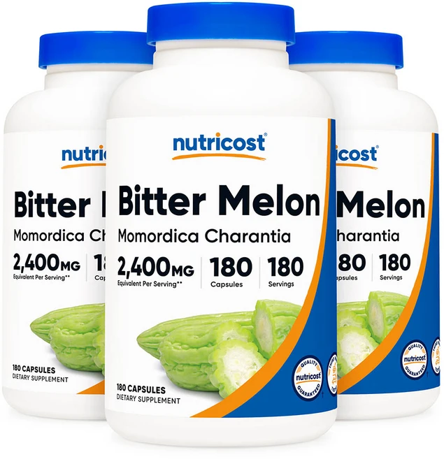 Nutricost Bitter Melon 뉴트리코스트 비터 멜론 600mg 180캡슐 3팩, 180정, 3개 - 쿠팡