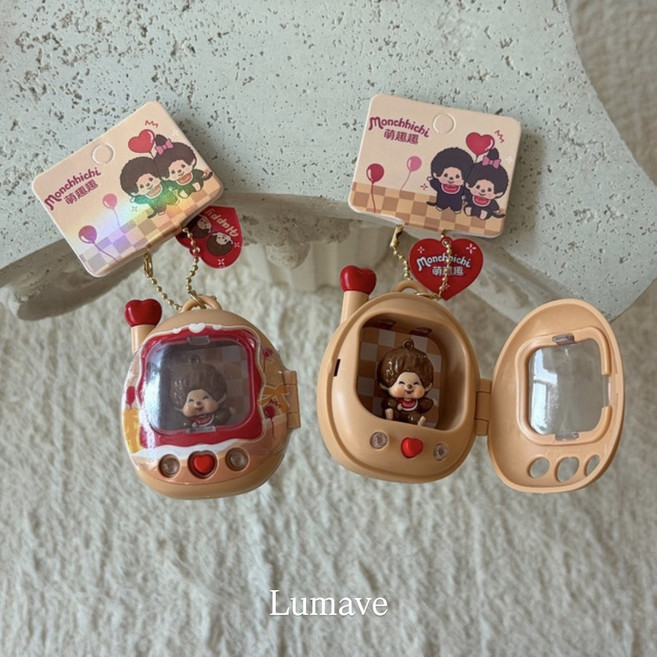 [정품] 몬치치 레드 다마고치 키링