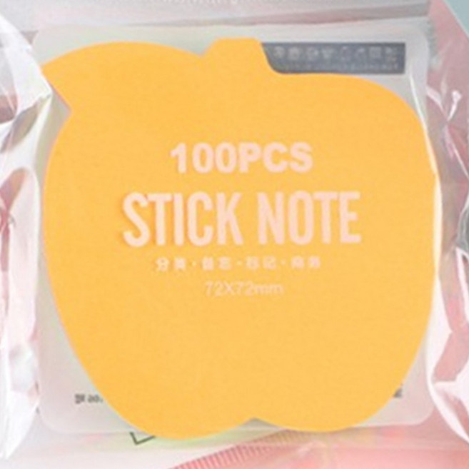 모양 붙이는메모지 디자인 스티키 메모지 점착 떡메, 사과(a)