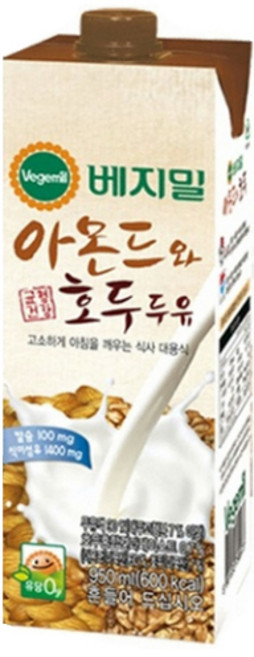 베지밀 아몬드와 호두 두유, 950ml, 3개