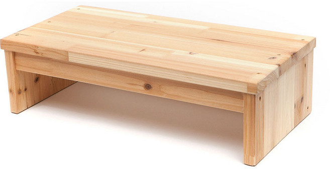 솔이솔문 원목 발받침대 사무실 책상 의자 발디딤대 나무 발판 삼나무, 선진(완제품) 60cmx30cmx17cm