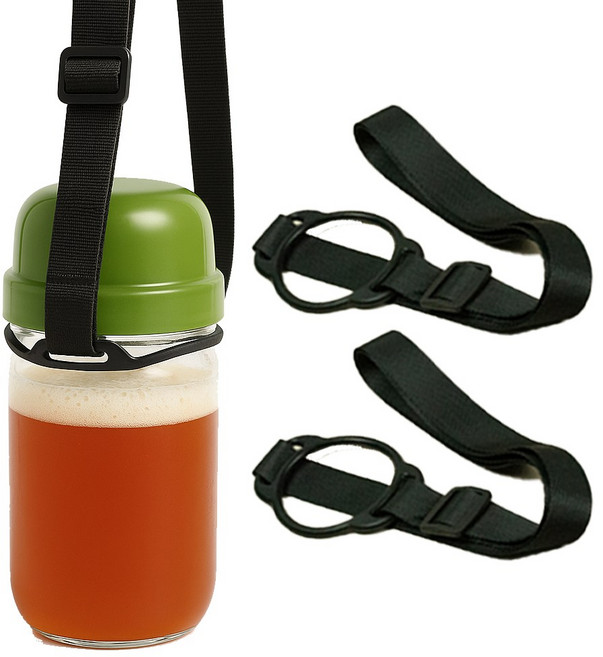 지디온 끈길이조절 텀블러스트랩, 2개, 블랙