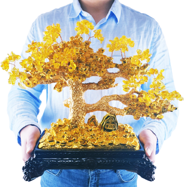 [친집선]집안에두면 돈들어오는 황금 엽전 자수정 나무 풍수용품 집들이 개업 선물