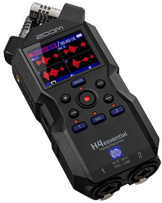 줌 ZOOM H4essential 32비트 플로트 녹음 핸디 레코더 정품, 1개