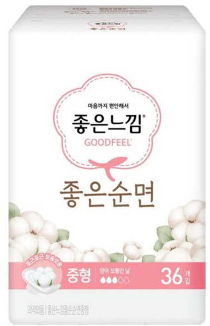 좋은순면 중형 36매 X 1팩 생리대 좋은느낌, 1개