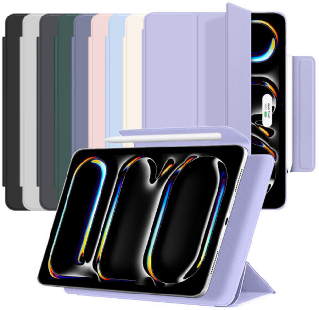 아트박스/뷰씨 아이패드 프로11 7세대 M4 폴리오 케이스 스마트 커버, 폴리오커버 - 소다, 아이패드프로7세대 11인치(M4), 1개