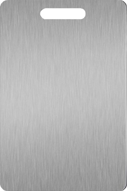不鏽鋼雙面砧板 廚房切菜磨泥板 防霉易潔 耐用 46x30cm, 不鏽鋼, 1個