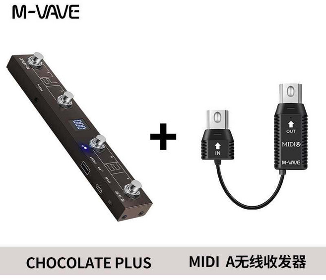 기타이펙터 M-VAVE 초콜릿 플러스 무선 미디 컨트롤러 페달 4버튼, 1개