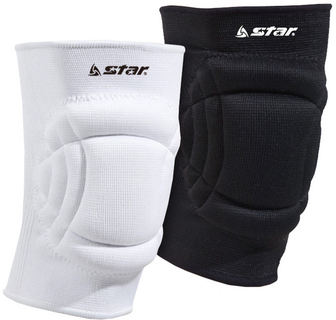 스타 쿠션 무릎보호대 배구 핸드볼 피구 프로텍터, 1개, 블랙