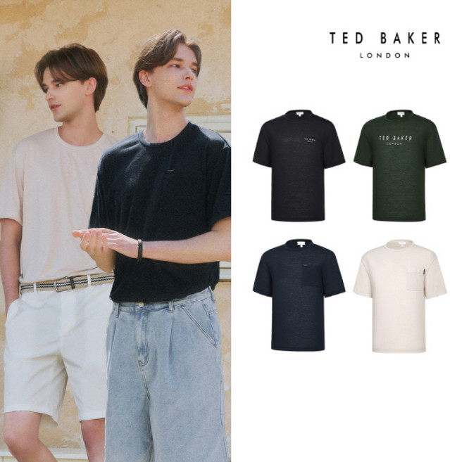 [초특가] (최초가 109000원) 테드베이커 린넨 반팔티셔츠 남성 4종세트