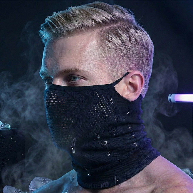 타이트엔드 HOLE 쿨멀티스카프 라이딩 마스크, 블랙