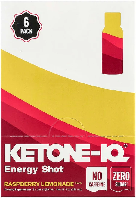 Ketone-IQ Energy 샷 라즈베리 레모네이드 카페인 무함유 6병 각 59ml(2fl oz) HVM-00694, KetON 온e-IQ, Energy 샷, 라즈베리 레모, 1 - 쿠팡