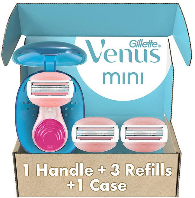 질레트 비너스 미니 여행용 여성 면도기 세트
