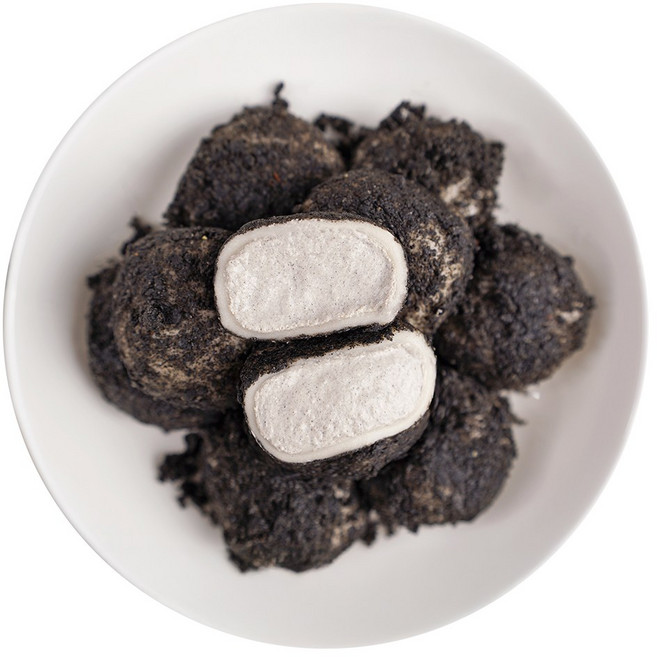 청년떡방 쫀득한 흑임자 생크림 찹쌀떡 인절미, 1개, 500g