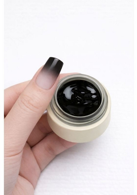 MEIKE 媚克美學 拍拍膠 彩繪膠 法式 美甲 腮紅 格紋 漸層 暈染 甲油膠 美甲膠 光療膠 指甲油光療 美甲套組, 黑, 1個, 5g