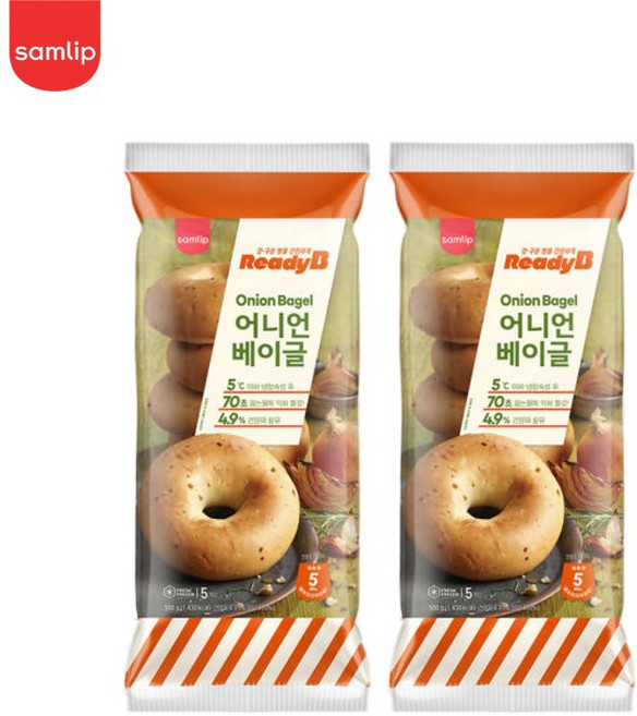 삼립 레디비 냉동 어니언 베이글, 2개, 500g