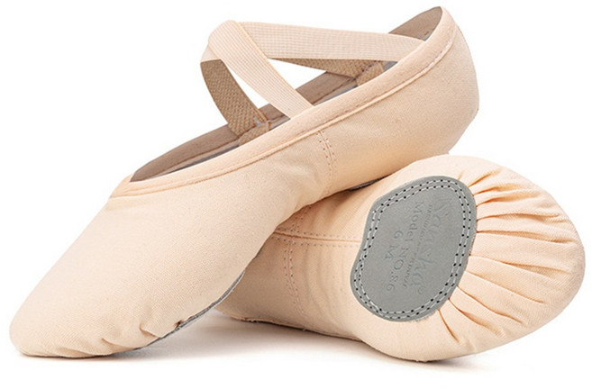 드베르 수입 프랑스 산샤 성인 캔버스 발레슈즈 천슈즈 취미발레, 240, 피치