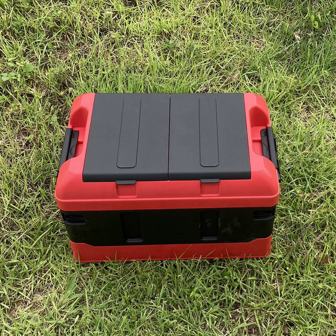 2단 폴딩 대용량 몬스터 34L 캠핑박스 정리함 레드, 1개, 몬스터L_레드