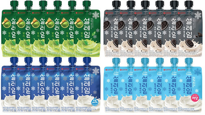 설레임 4종 24개 말차x6+밀크쉐이크x6+쿠앤크x6+밀크쉐이크저당x6, 1세트, 3.84L