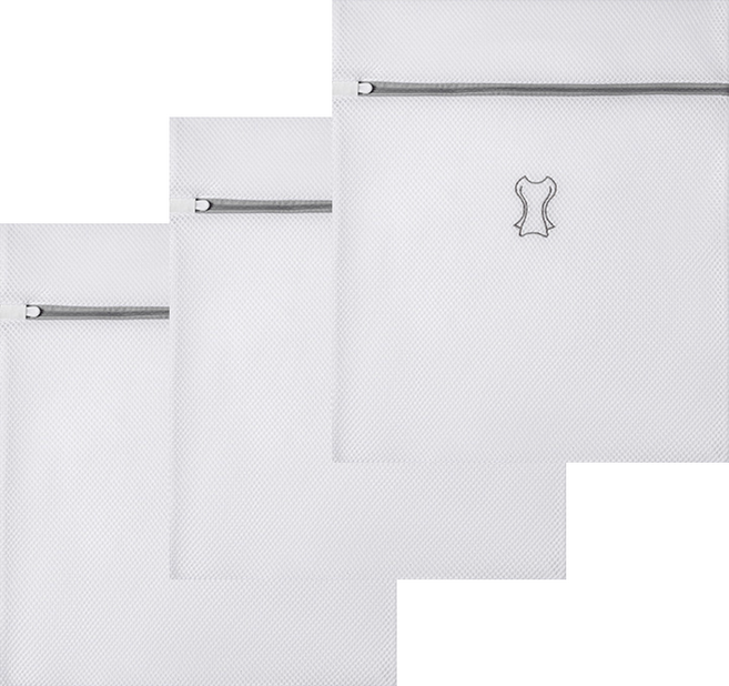 홈데코레 더 도톰한 3중 메쉬 세탁망, 대형(40x50cm), 3개, 화이트